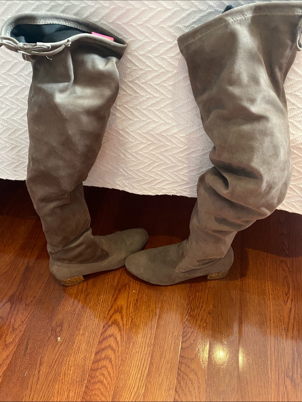 Catherine Malandrino Taupe Over-the-Knee Suede Boots
